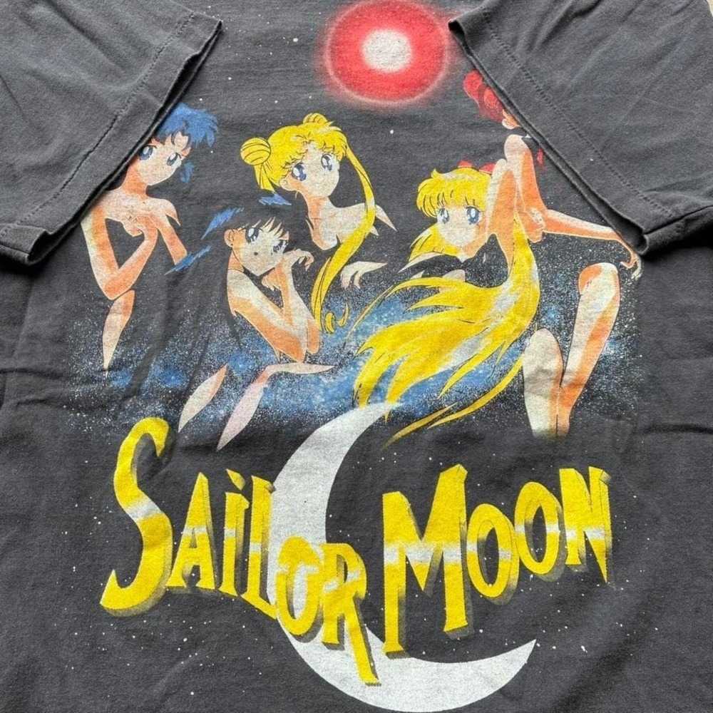 Vintage Sailor Moon Bootleg Double Sided AOP Anime Tee Y2K 90s Single Stitch